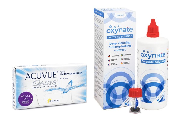 Acuvue Oasys (6 лещи) + Oxynate Peroxide 380 ml с кутийка