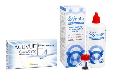 Acuvue Oasys (6 лещи) + Oxynate Peroxide 380 ml с кутийка