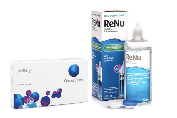 Biofinity (6 лещи) + ReNu MultiPlus 360 ml с кутия