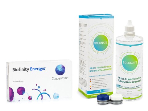 Biofinity Energys CooperVision (6 лещи) + Solunate Multi-Purpose 400 ml с кутия