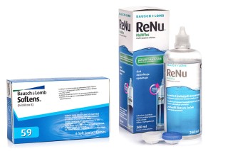 SofLens 59 (6 лещи) + ReNu MultiPlus 360 ml с кутия